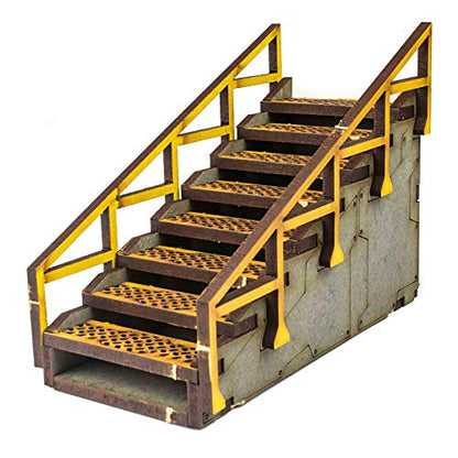 War World Gaming Industry of War Battlefield Kit 7 – Unpainted – 28mm Wargaming Terrain Model Diorama Scenery Sci-Fi Battle Tabletop Warfare Destroyed Wargame RPG - size: Unpainted