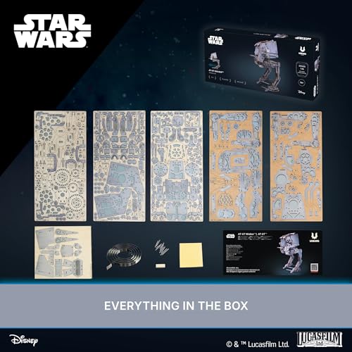 UGEARS Star Wars ™ AT-ST Walker ™ Wooden 3D Puzzles for Adults - DIY Mechanical Star Wars Model Kit, Brain Teaser Puzzles for Adults, 3D Puzzle Hobbies for Men and Women, Model Kits