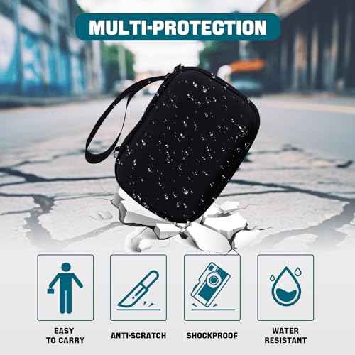 Camera Case for Canon PowerShot SX740/ SX730/ SX720/ SX620/ G7 X Mark II III Digital Camera, Camera Protective Box Hard Travel Storage Bag, Mesh Pocket fits Cable, Batteries, SD Card, Black | Protective Carry Bag, Shockproof Shell, Dust Resistant, Accesso
