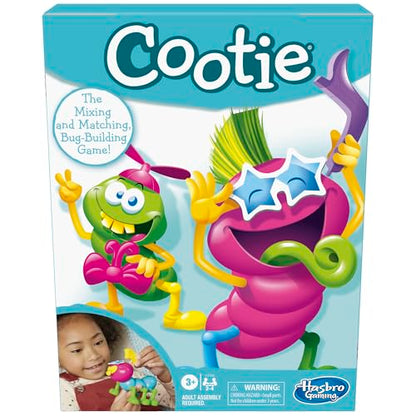 Hasbro Gaming Cootie Mixing and Matching Bug-Building Game | 2-4 Players | Easy Preschool Board Games | Easter Basket Gifts for Boys and Girls| Ages 3+