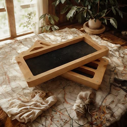 Wooden Dice Box, DND Dice Holder, Dice Storage Case 9.5 x 4 Inch | RPG Dice Rolling Tray Travel Dice Organizer with Felt Lined Magnetic Lid D&D Accessories - style: White