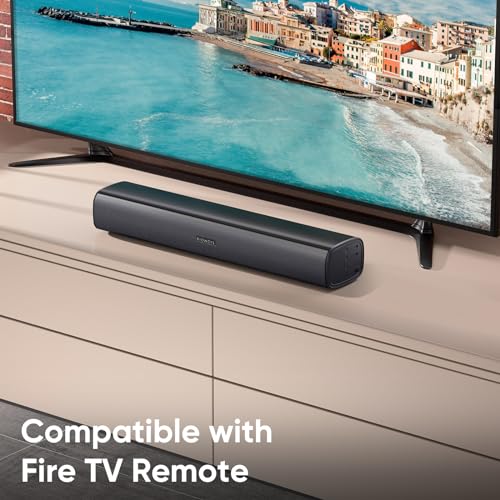 RIOWOIS 17" Sound Bar, Home Theater Surround Sound System for TV | Bass Reflex Port, Compatible with Fire TV Remote, Support Optical/AUX/Bluetooth 5.3 Input, Compact Design, Wall-mountable - size: 17-inch