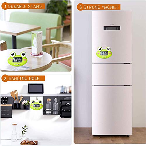 Kitchen Timer, Cute Cartoon Animal Countdown Timer, Digital Cooking with Magnetic, LCD Large-Screen Visual Clock, Hangable Alarm Clock with Stand，for Cooking Bake Sport Game (Timer-QW) - color: Timer-qw