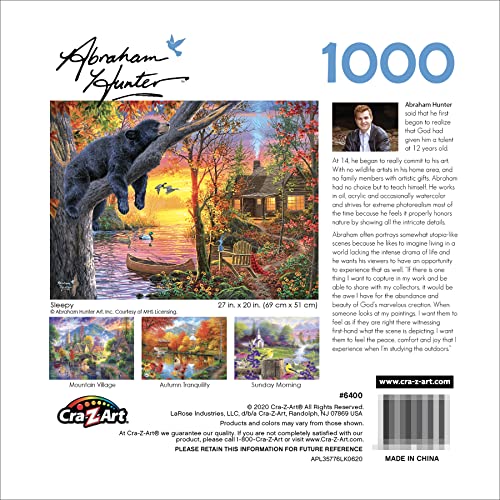 RoseArt - Abraham Hunter - Sleepy - 1000 Piece Jigsaw Puzzle for Adults - style: Sleepy