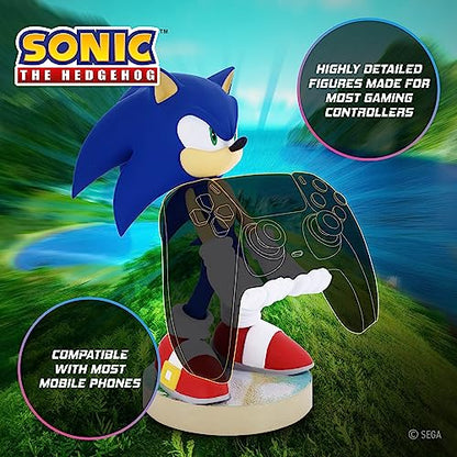 Cableguys Modern Sonic Controller Holder & Phone Stand - Gaming Setup Accessories for Desk and Game Room, Controller Stand Compatible with Xbox, PlayStation & Most Standard Game Controllers