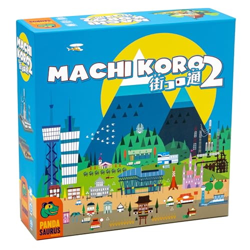 Machi Koro 2 Board Game - New Adventures Await in Your Quirky City! Fast-Paced Dice Rolling Strategy Game for Kids and Adults, Ages 10+, 2-5 Players, 45 Minute Playtime, Made by Pandasaurus Games