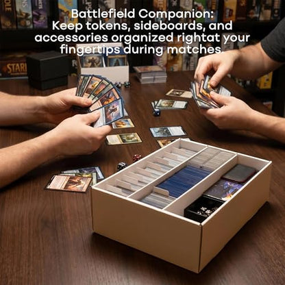 Trading Card Storage Box for MTG TCG Sports Card Collection, 3 Row Cardboard Top loader Storage Box, Bulk Card Storage, 2 Sets