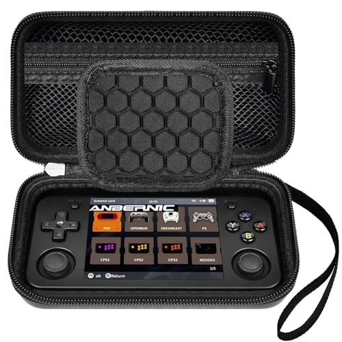 GWCASE Anbernic RG35XX H RG28XX Retroid 게임 콘솔용 케이스, 블랙 | 벨크로 스트랩 잠금 장치가 있는 맞춤형 핏 내부 트레이, 일상적인 휴대 및 여행, 캠프 또는 출퇴근을 위한 압력 방지 보호, 박스만 포함 - color: 블랙.