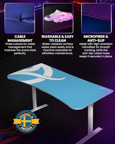 Arozzi Arena Gaming Desk Pad D005 | Full Desk Mouse Pad, Washable Desk Mat, Anti-Slip Rubber Base, Water-Resistant Surface - color: D005