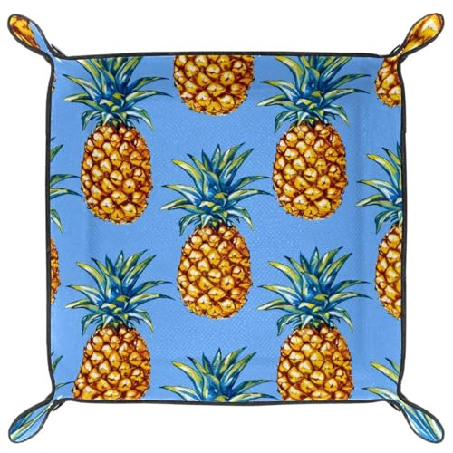 Pineapples Dice Tray Dice Rolling Tray Folding Dice Holder for Dice Games, Like RPG, DND and Other Table Games - color: Multi 5