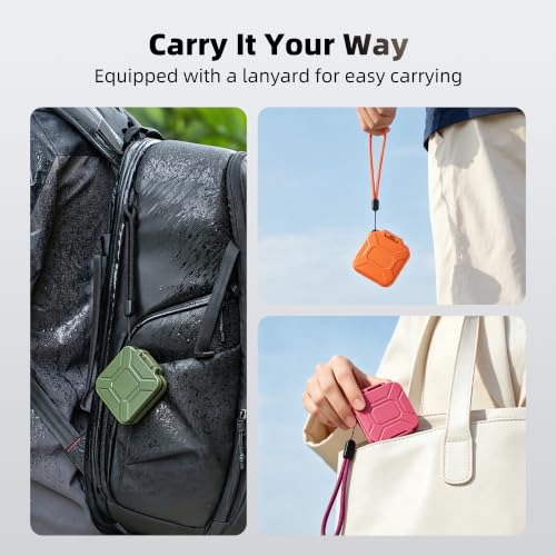 JJC Small SD Card Case Holder for 4 SD & 8 Micro SD Memory Cards, Orange | 12 Slots, Slim & Lightweight Design, Water-Resistant & Shockproof, Soft EVA Interior, Includes Wrist Strap, Easy to Carry - size: Orange/For 4 SD+8 Micro SD