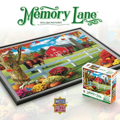 MasterPieces - 300 Piece Jigsaw Puzzle, Large EZ Grip Shapes, Rolling Pastures, Fun for Adults, Seniors, Family, Kids, Non-Glare Finish, 18"x24" - size: 300 Piece