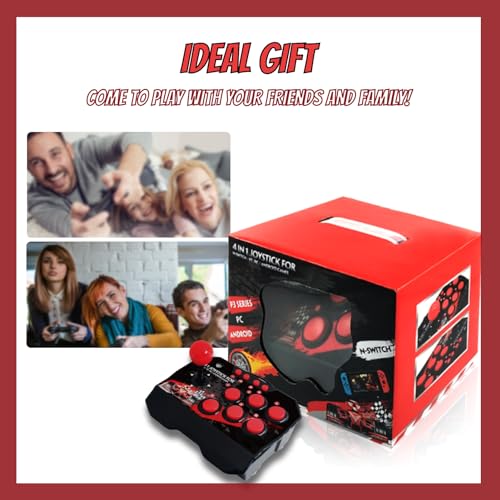 EBTOOLS Portable Fight Stick, Fighting Stick Fighter USB Joystick Stick Buttons Controller for Switch/PC/PS3