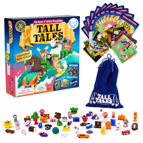 SCS Direct, Tall Tales Story Telling Board Game - The Educational Family Game of Infinite Storytelling -Award-Winning Educational Game, 5 Ways to Play - Promotes Creativity & Language Skill, Gift - color: Tall Tales Original Game
