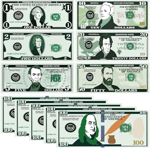 700Pcs Play Money Set for Kids – Educational Learning Bills for Teaching Math & Counting – Prop Fake Money Refill for Board Games & Cash Register Toy