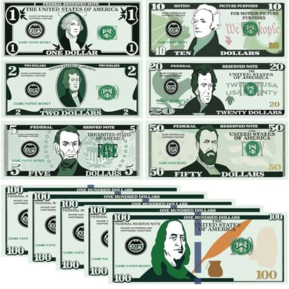 700Pcs Play Money Set for Kids – Educational Learning Bills for Teaching Math & Counting – Prop Fake Money Refill for Board Games & Cash Register Toy
