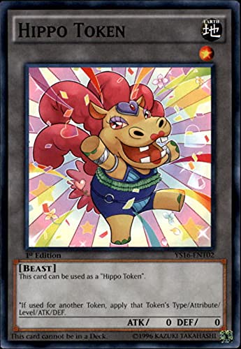 2016 Yu-Gi-Oh Starter Deck Yuya 1st Edition #YS16ENT02 Hippo Token Yellow T