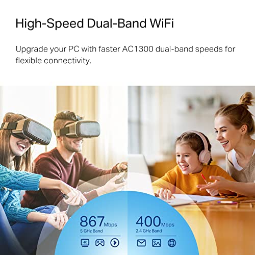 TP-Link Nano USB WiFi Adapter for PC(Archer T3U Nano)-AC1300 2.4G/5G Dual-Band Wireless Network Transceiver Adapter for Desktop PC, Travel Size, Supports Windows 11,10, 8.1, 8, 7 / up to Mac OS 10.15 - style: AC1300, WiFi