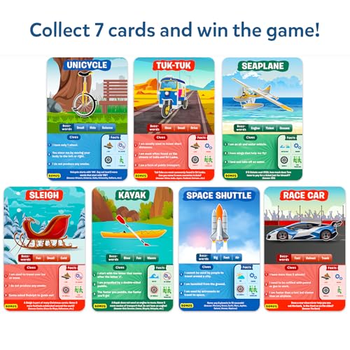 Skillmatics Guess in 10 – Things that Go, Educational & Trivia Card Game - style: Things That Go!