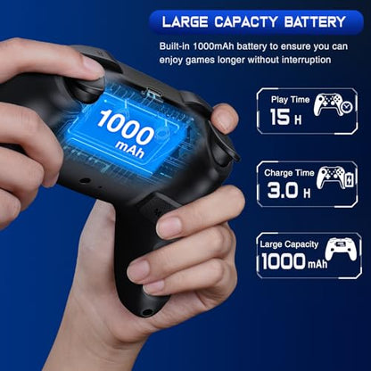Wireless Switch Controller for Switch/Lite/OLED/Swicth 2 Controller, Switch Controller Joysticks Work with iOS/Android/PC-Switch 2 Pro TURBO Controller with Wake-up Programmable (Upgraded Vision)