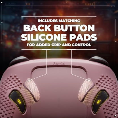 PlayVital Silicone Cover Skin for Nintendo Switch 2 Pro Controller – 3D Studded Edition Anti-Slip Grip Protector Case for Switch 2 Pro with Button Cap, Thumb Grips & Sticker - Cherry Blossoms Pink - color: Cherry Blossoms Pink