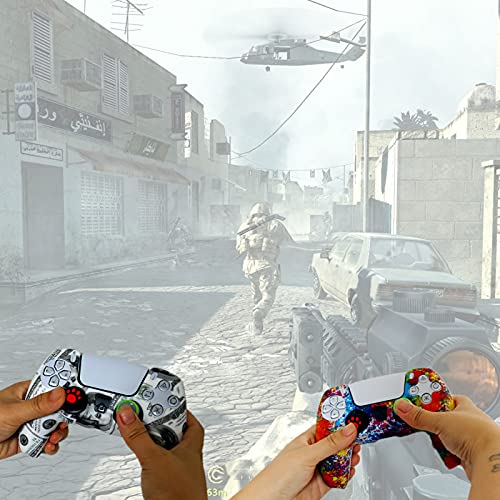 Silicone Skin for Ps5 Controller, 2pcs Anti-Slip Shell Cover Case with 10 Joystick Grips, 2 Pairs L2 R2 for Playsation 5 Controller Wireless Gamepad - color: PS5 controller #5