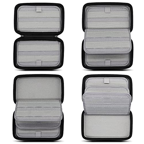 sisma 80 Switch Game Case Compatible with Nintendo Switch/Switch 2 Games & PS Vita Cartridges, Hard Shell Card Holders Organizer Storage Case Travel Portable Carrying Bag - color: Black