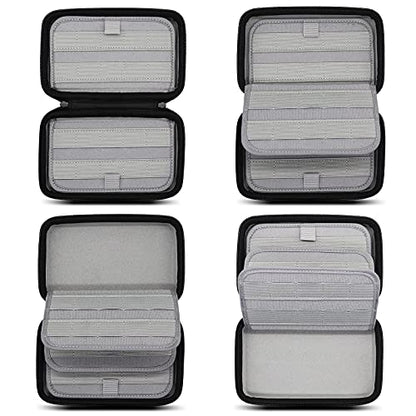 sisma 80 Switch Game Case Compatible with Nintendo Switch/Switch 2 Games & PS Vita Cartridges, Hard Shell Card Holders Organizer Storage Case Travel Portable Carrying Bag - color: Black
