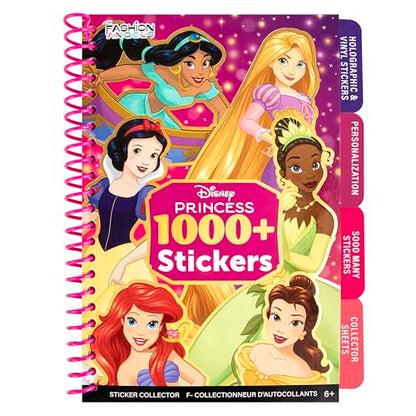 Fashion Angels Disney Princess 1000+ Tabbed Sticker Collection Book | Includes Holographic, Vinyl & Alphabet Stickers, For Kids Ages 6+ - color: Disney Pricess