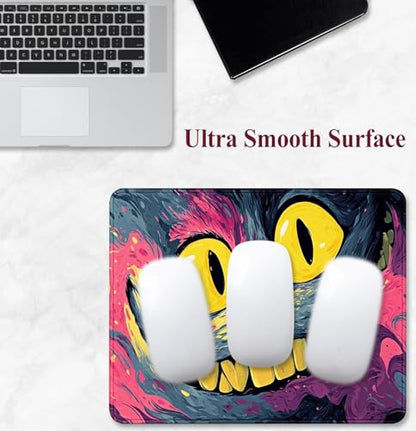 Customized Watercolor Smiling Mouse Pad, Non Slip Computer Rubber Mouse Pad | High Density Smooth Surface, Anti Slip Rubber Bottom Stable And Not Displaced, Exquisite Lock Edge Wear-Resistant And Durable - color: Smiling Mouse Pad