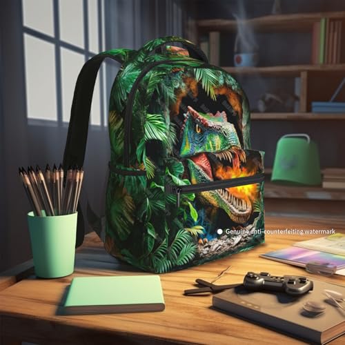 School Backpack for Boys- Dinosaur Backpacks Boys Backpack for Kids Children Teens Elementary Middle School - Students Bookbag Ages 6-18, Dinosaur Bookbag Travel Back Pack - color: Dinosaur