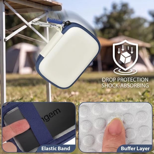 GWCASE Hard Case for Tangem Crypto Wallet, 2-3 Cards, Carabiner, White | EVA Hard Shell with Scratch-proof Lining; Elastic Band; Carabiner for EDC;Dustproof, Dplash-resistant;Box Only - color: White