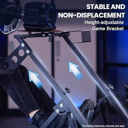 Marada Upgrade Racing Wheel Stand X Frame Foldable Simulator cockpit | Fit for PXN, for Logitech G27 G920 G923, for Thrustmaster T300RS T128X without Steering Wheel Pedal Handbrake