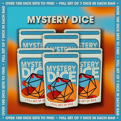 1985 Games Mystery Dice, Set of 7 Polyhedral Dice, Wide Range of Patterns, Gaming Dice, Suitable for Role Playing, Table Games (Pack of 6) - color: Mystery Dice, size: Pack of 6