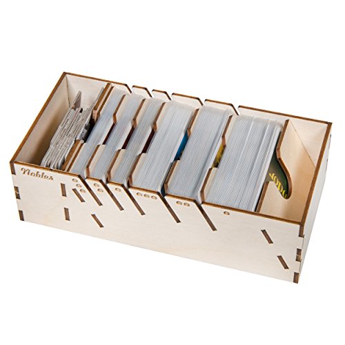 The Broken Token Board Game Organizer - Splendor and Cities Expansion Compatible Wood Storage Box with Multiple Trays