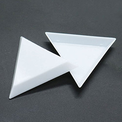 20 PCS Bead Sorting Trays Triangle White Plastic