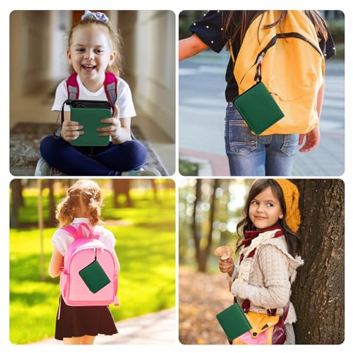GEAoffice Small 1 Pocket Card Binder Holds 80 Cards, Zip Close, Green | Super Lightweight, 40 Removable Acid-free & Non-PVC Sleeves, PU Leather, Card Album Binder for TCG, MTG, Sports&Games, Gifts - color: Green-Dia