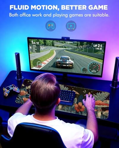 Mouse Pad, Desk Mat, 31.5x11.8in Large Mousepad, Mushroom | Desk Pad with Stitched Edge & Rubber Non-Slip Bottom, Gaming Mouse Pad, Extended Mousepad for Home, Office - color: Mushroom
