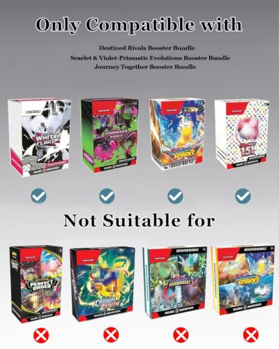 Booster Bundle Case for Prismatic Evolutions/Journey Together/Destined Rivals Booster Bundle - 20 Pack 0.5mm Rigid PET Protector, Dust-Proof & Crush-Resistant Clear Display(Box Not Included)