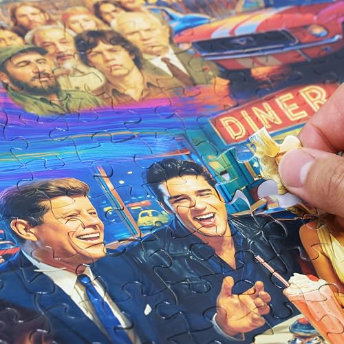 Think2Master 1960s 500 Pieces Very Large Pieces Jigsaw Puzzle: 13+, Teens, Adults & Seniors. Travel Back in Time with the Nostalgic Collage. Great Gift. Size: 26.8” X 18.9” - style: 1960s