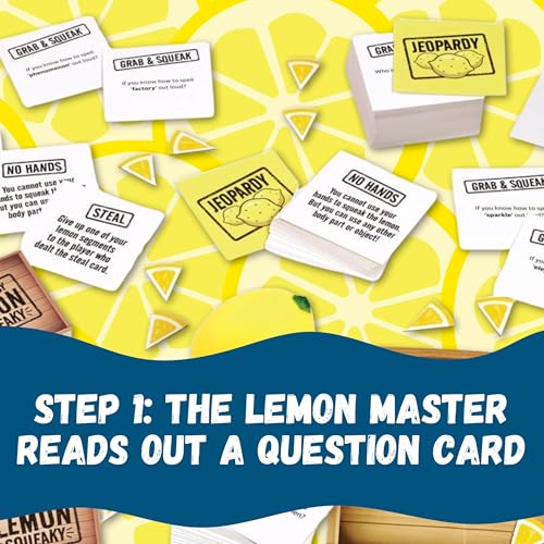 Easy Peasy Lemon Squeaky Game - Ideal Family Board Game for Kids and Adults, Unique Mix of Trivia, Mental and Physical Challenges| Suitable for Ages 12+ | 4+ Players
