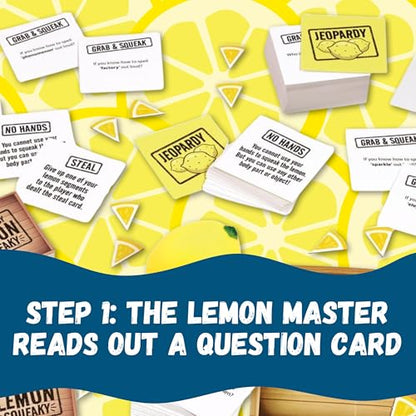 Easy Peasy Lemon Squeaky Game - Ideal Family Board Game for Kids and Adults, Unique Mix of Trivia, Mental and Physical Challenges| Suitable for Ages 12+ | 4+ Players