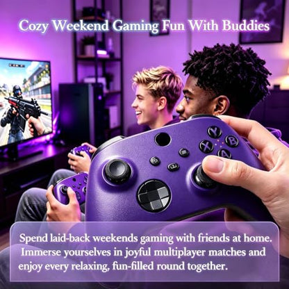 Model 1914 DIY Customized Series S Controller Black Magnetic thumbstick(Astral Purple), Compatible with Xbox Series X|S Controller,Customized Controller Compatible for Xbox Series X/S,Xbox One, Exchangeable Joystick with 3.5mm Audio Jack
