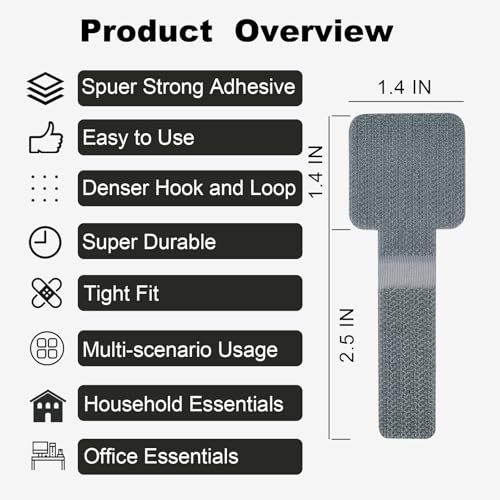 Cable Management Under Desk Cord Organizer Wire Computer Hider Clips Table Tray Straps Electrical Holder Escritorio in Wall (Gray 30PCS)