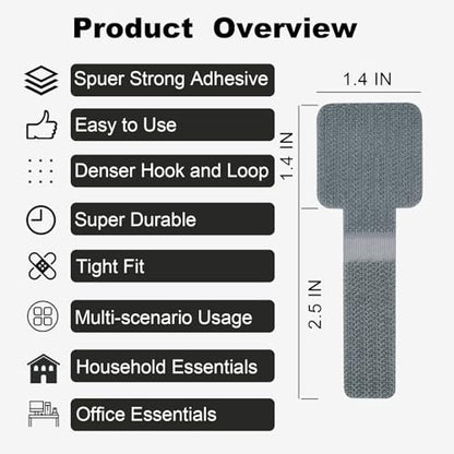 Cable Management Under Desk Cord Organizer Wire Computer Hider Clips Table Tray Straps Electrical Holder Escritorio in Wall (Gray 30PCS)