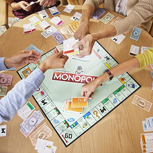 Monopoly Game, Family Board Games for 2 to 6 Players & Kids Ages 8 and Up, Includes 8 Tokens (Token Vote Edition) - size: 10.51 inches x 15.75 inches x 0.1 inches
