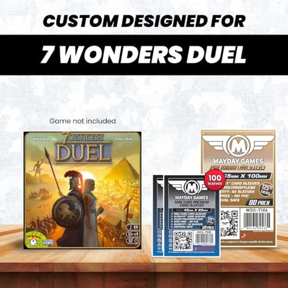 Mayday Games 7 Wonders Duel Game Accessory - Premium Card Sleeve Bundle - size: Premium, style: 7 Wonders Duel