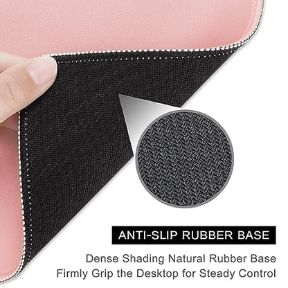 Hsurbtra Mouse Pad, Premium-Textured Square Mousepad 10.2 x 8.3 Inch, Stitched Edge Anti-Slip Waterproof Rubber Pretty Cute Computer Mat for Office Gaming Laptop Women Kids Pink - color: Pink, size: Square Mousepad (10.2" x 8.3")