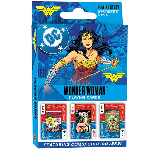 Masterpieces Officially Licensed Wonder Woman Playing Cards - 54 Card Deck for Adults - style: Wonder Woman