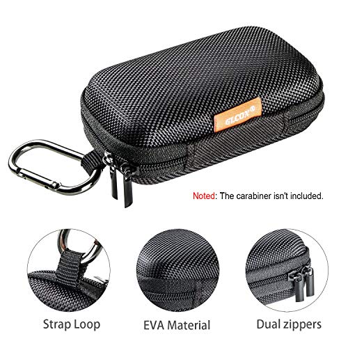 Small Hard EVA Case - Portable Protection Earbud Case Zipper Pouch for Headset, Earphone, Flash Drive, Charging Cable, Key - Mesh Inner Pocket Durable Exterior Universal Carrying Bag - color: Black